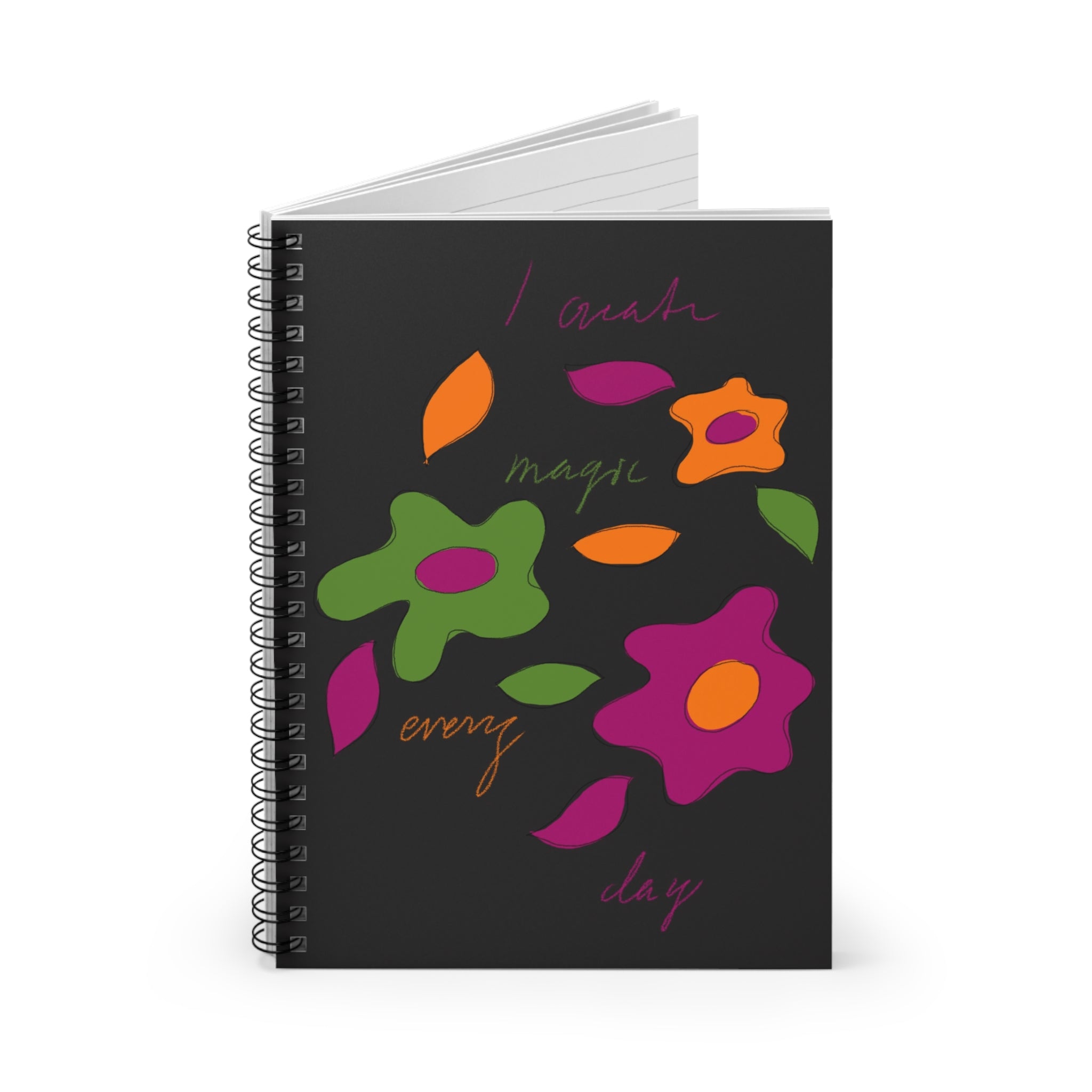 Spiral Notebook - Ruled Line - I Create Magic Every Day